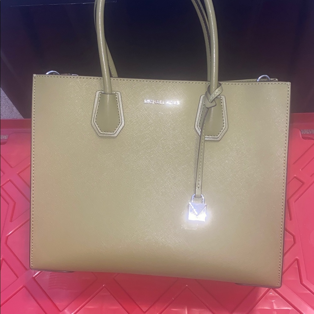 Michael Kors Olive Green Tote Bag